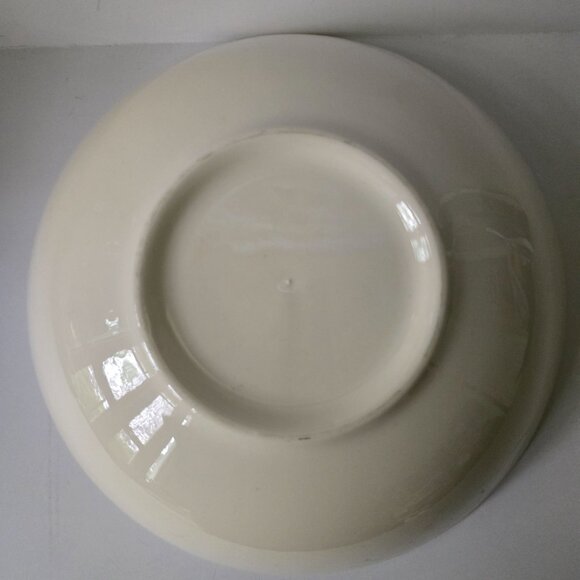 Vintage Blue Lace Earthenware Vegetable Bowl With Blue Floral Design - Picture 8 of 13